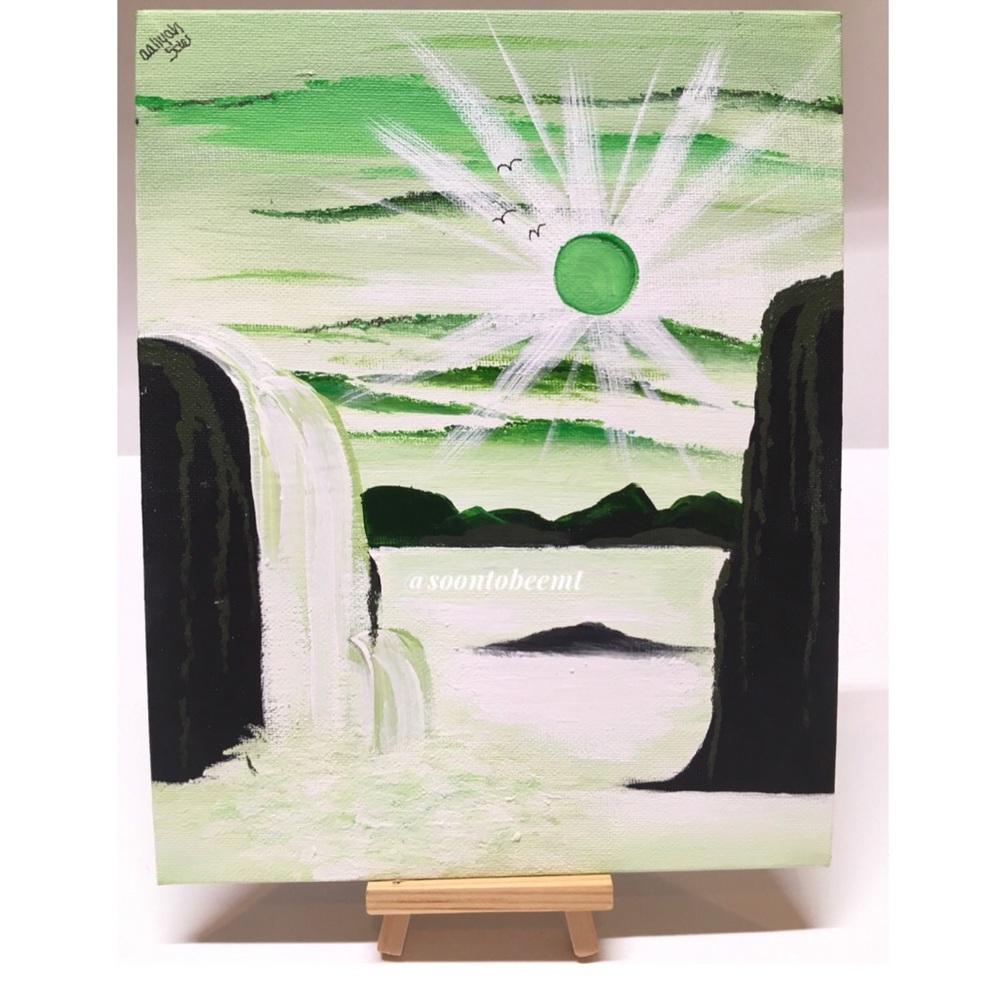 8x10 Acrylic Painting By Me- Green Valley 🌿